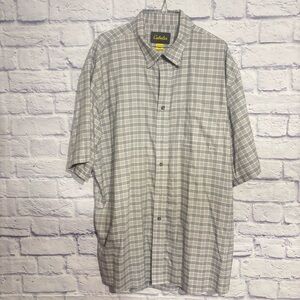 Cabela's Men's Casual Gray Plaid Shirt